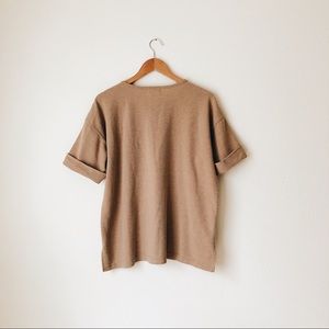 Vintage Taupe Short Sleeve Sweatshirt
